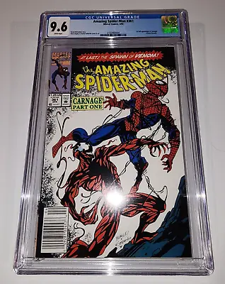 Buy AMAZING SPIDER-MAN #361 NM CGC 9.6 1st App Carnage Newsstand RUSTED STAPLES! • 139.91£