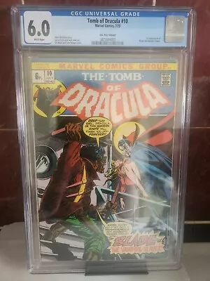 Buy Tomb Of Dracula 10 CGC 6.0 White Pages, 1st Appearance Of Blade, Key Issue • 600£