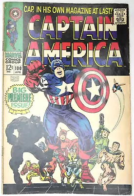 Buy Captain America #100 1st Silver Ago Solo Issue. Marvel Comics (1968) • 224.95£