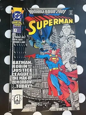 Buy SUPERMAN ANNUAL # 3 (DC Comics, ARMAGEDDON 2001, Jurgens/Abell, 1991) • 0.99£