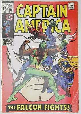 Buy Captain America #118 2nd Appearance Of The Falcon Marvel Comics  (1969) • 39.95£