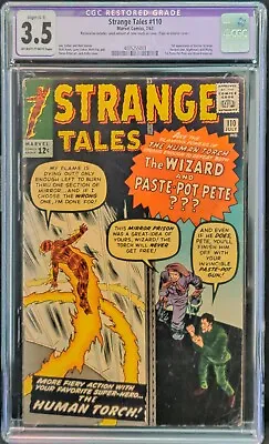 Buy Strange Tales 110 CGC 3.5 (Restored) 1st App Doctor Strange 1963 Cent Issue • 2,890£