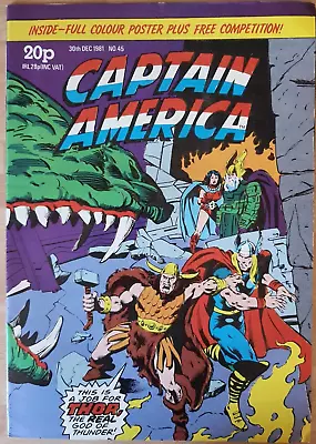 Buy Captain America #45 Marvel Comics UK 1981 Dazzler, Thor, Iron Man • 4£