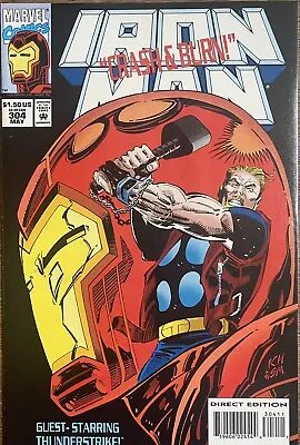 Buy Iron Man #304. 1994 First 1st App Hulkbuster Armor. Thunderstrike Bag / Board • 36.19£