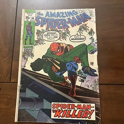 Buy The Amazing Spider-Man #90 Marvel Comics 1st Print Silver Age 1970 Fine • 40.77£