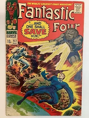 Buy Fantastic Four #62 (1967) Stan Lee / Jack Kirby (Very  Good) • 25£