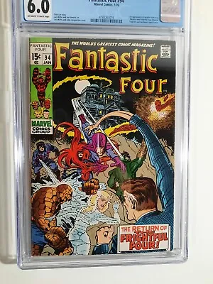 Buy Fantastic Four #94 CGC FN 6.0 1st Appearance Agatha Harkness!  OFF WHITE-WHITE  • 98.82£