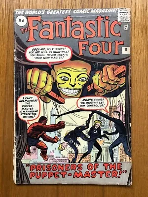 Buy Marvel - Fantastic Four #8 1962 -  1st Appearance Puppet Master & Alicia Masters • 270£