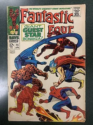 Buy Fantastic Four #73 (Marvel, 1968) Classic Cover Art Jack Kirby VG • 60.05£