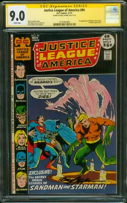 Buy Justice League America 94 CGC SS 9.0 Neal Adams 11/1971 1st Merlyn • 383.76£