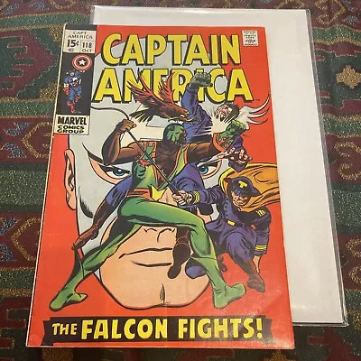 Buy Captain America #118 FN+  1969 2nd App Falcon 🔑 • 39.58£