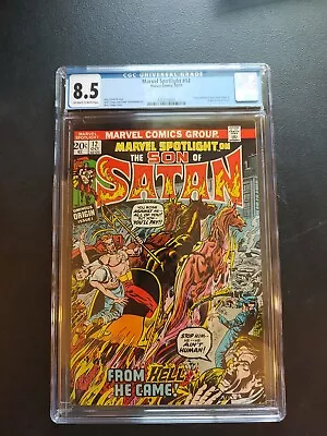 Buy MARVEL SPOTLIGHT 12 1st Full Appearance SON OF SATAN CGC 8.5 OW-W PAGES!! 🔥🔑🔑 • 78.80£