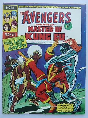 Buy The Avengers #32 - Shang-Chi Marvel Comics Group UK April 1974 VF 8.0 • 9.99£