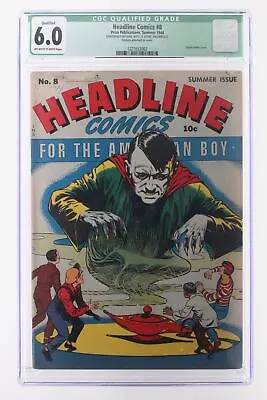 Buy Headline Comics #8 - Prize 1944 CGC 6.0 Classic Hitler Cover. QUALIFIED • 11,036.30£