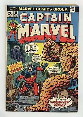 Buy Captain Marvel #26 VG+ 4.5 1973 2nd App. Thanos, 1st App. Death With Thanos • 55.17£
