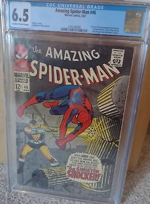 Buy Amazing Spider-Man #46 CGC 6.5 First App Origin Shocker Herman Schultz 3 /67 SA • 315£