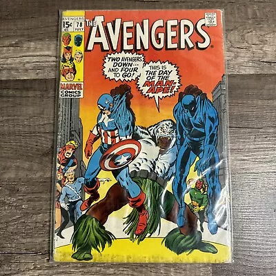 Buy The Avengers #78 Vintage Marvel Comics Silver Age 1970 Water Damage • 8.03£