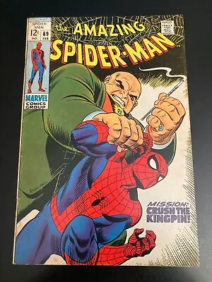 Buy AMAZING SPIDER-MAN #69 (1969) *Kingpin Key!* Very Bright, Colorful & Glossy! • 59.09£