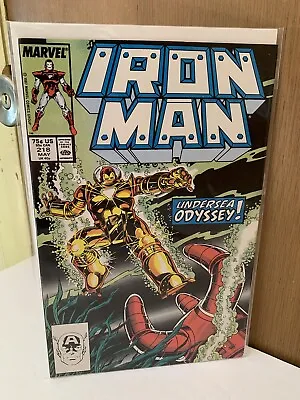 Buy Iron Man 218 🔑1987 DEBUT Iron Mans DEEP SEA Armor🔥Undersea Odyssey🔥NM- • 8.67£