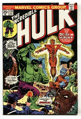 Buy INCREDIBLE HULK #178--Death Of Warlock--Marvel--1974--FN/VF • 27.43£
