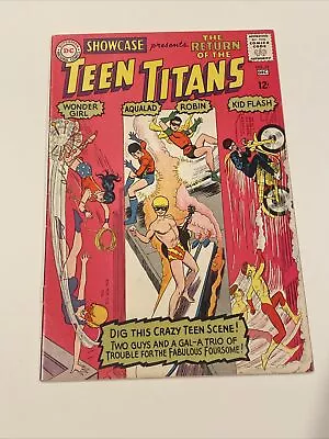 Buy Showcase #59 - Teen Titans (DC, 1965) FN 6.0 - Looks Better! 3rd Teen Titans App • 48.25£