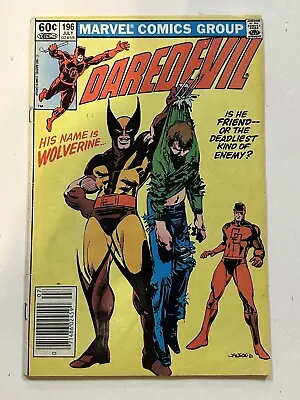 Buy Daredevil #196 Comic Marvel 1983 1st Meeting W/Wolverine Janson Frank Miller  🐶 • 12.05£