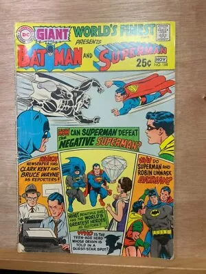 Buy World's Finest #188 (vg-) 1969 Giant (g64) Batman & Superman Team-up! Silver • 4£