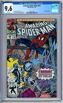 Buy Amazing Spider-Man 359 CGC Graded 9.6 NM+ 1st Carnage Cameo Marvel Comics 1992 • 79.91£