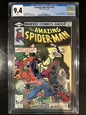 Buy Amazing Spider-Man #204 CGC 9.4 (Marvel 1980)  WP!  Black Cat!  Doctor Harrow! • 67.28£