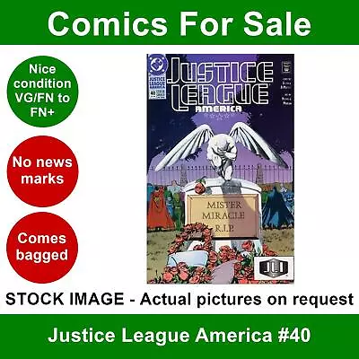Buy DC Justice League America #40 Comic - VG/FN+ 01 July 1990 • 3.99£