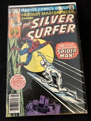 Buy Fantasy Masterpieces Starring The SILVER SURFER #14 Jan 1981 Spider-Man Fight • 8£