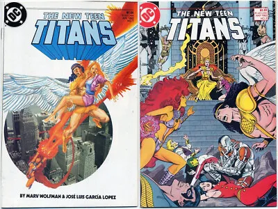Buy New Teen Titans #7 And #8 (dc 1985) Near Mint First Prints White Pages • 6.50£