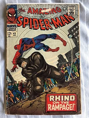 Buy Amazing Spider-Man 43 (1966) 1st Full App Of Mary Jane Watson. Rhino App, Cents • 69.99£