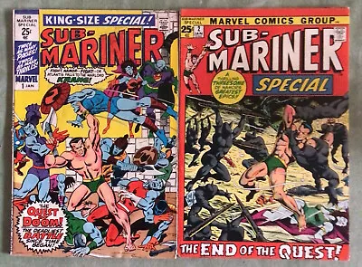 Buy The Sub-Mariner. Annual #1. 1971. #2. 1972. Reprints Tales To Astonish #70 To 76 • 18£