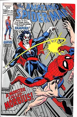 Buy Amazing Spider-Man #101 1992 Reprint 1st Appearance Morbius Grey Metallic Cover • 8.91£