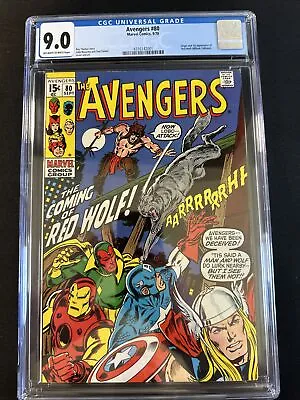 Buy The Avengers #80 CGC 9.0 Vintage Marvel Comics Silver Age 1970 1st Red Wolf • 199.79£