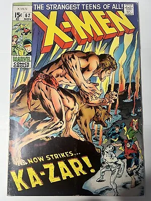 Buy Uncanny X-Men #62 (Nov 1969) Silver Age Marvel Comic- App. Ka-zar & Magneto • 40.21£