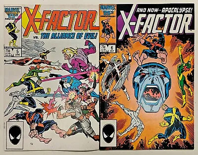 Buy Marvel Comics Early X-Factor Lot 2 Key Issues 5 6 Higher Grade 1st Apocalypse VG • 0.99£