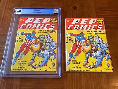 Buy Pep Comics #1 CGC 9.0 White- Flashback 7 Reprints Mega Key + Extra • 157.69£