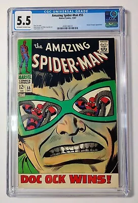 Buy Amazing Spider-Man 55 CGC 5.5 Doctor Octopus Stan Lee John Romita Marvel 1967 • 142.45£