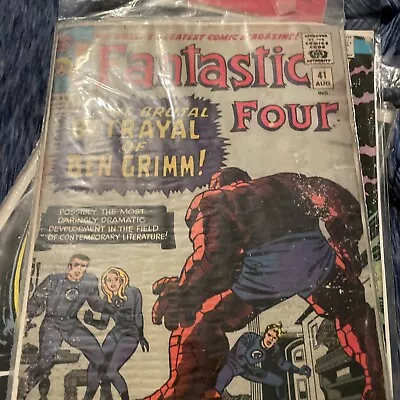 Buy Fantastic Four #41 Betrayal Of Ben Grimm Jack Kirby! Marvel 1965 • 14.23£