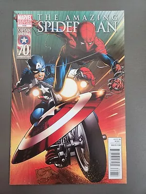 Buy Amazing Spider-Man #656 Quinones Captain America 70th Anniversary Variant • 19.76£