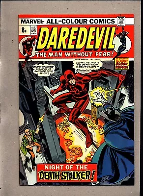 Buy Daredevil #115_november 1974_fine_ Night Of The Death-stalker _black Widow_uk! • 0.99£