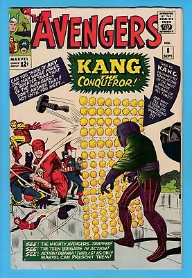 Buy The AVENGERS # 8 FN- (5/5.5) 1st APPEARANCE Of KANG The CONQUEROR_CENTS_1964_KEY • 200£