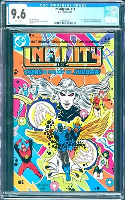 Buy Infinity Inc. #14 (1985) CGC 9.6 -- White Pages; 1st Todd McFarlane Cover Pub. • 142.47£