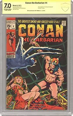 Buy Conan The Barbarian #4 CBCS 7.0 SS Roy Thomas 1971 23-0AE1106-039 • 138.36£