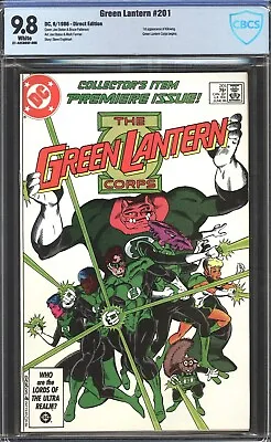 Buy Green Lantern #201 CBCS 9.8 NM/MT 1st APP Kilowog Like CGC DC 1986 • 188.96£