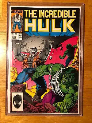 Buy Incredible Hulk #332 1987 NM+ McFarlene Art Gray Hulk Sent W/ Hard Plastic Sleev • 91.94£