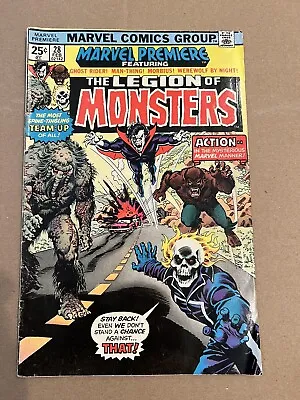 Buy Marvel Premiere #28 VG/F 5.0 1st App Legion Of Monsters Morbius Ghost Rider 1976 • 63.22£