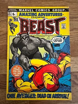 Buy Amazing Adventures 12, Starring The All-new, All-different Beast. Marvel 1972. • 12£